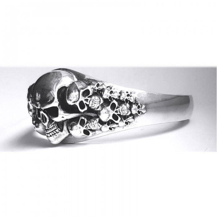 Bratara argint 925 cu cranii [3]