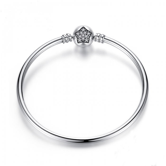 Bratara argint 925 cu floare si zirconii albe - Be Elegant BST0009 [1]