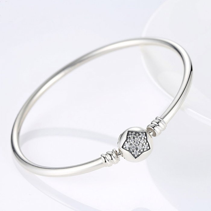 Bratara argint 925 cu floare si zirconii albe - Be Elegant BST0010 [2]