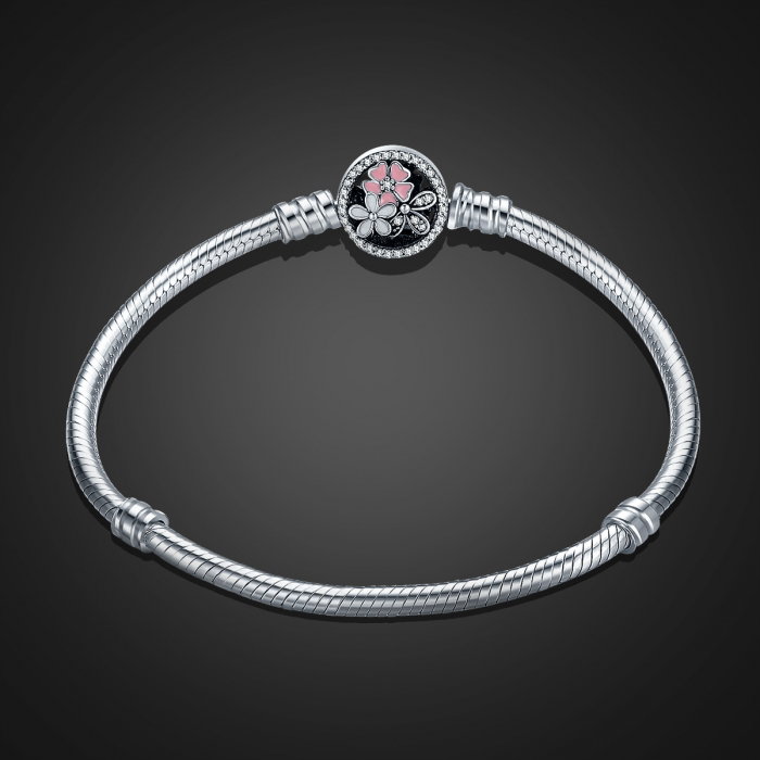 Bratara argint 925 cu floricele si zirconii albe - Be Nature BST0022 [3]