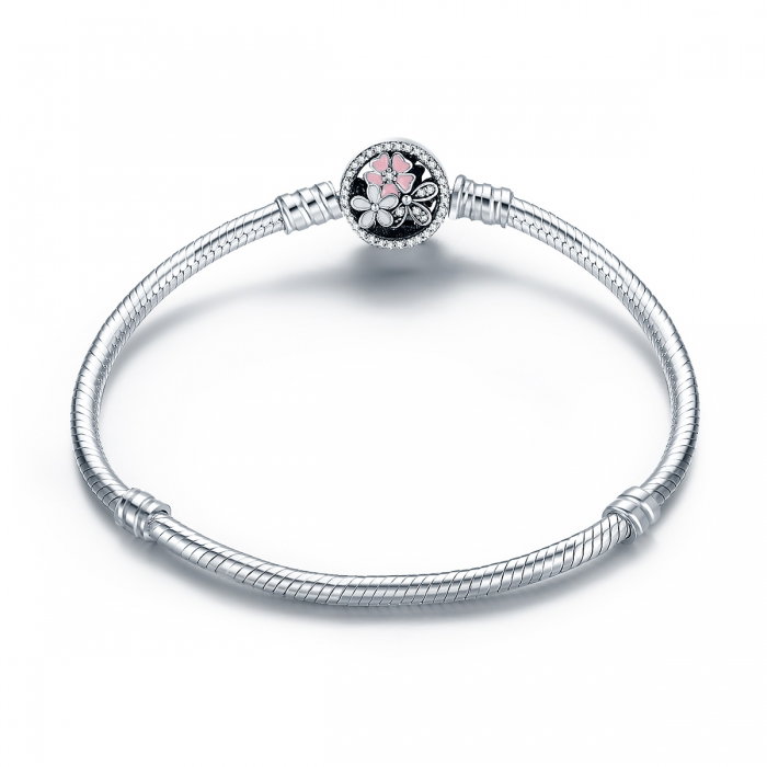 Bratara argint 925 cu floricele si zirconii albe - Be Nature BST0023 [1]