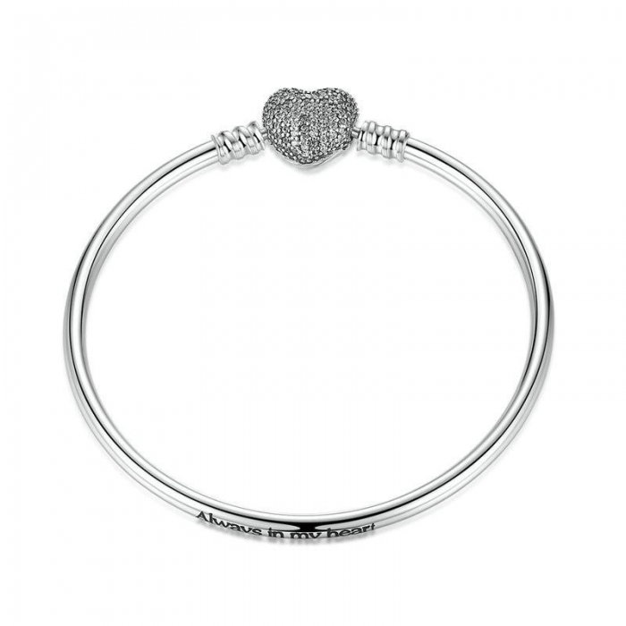 Bratara argint 925 cu inimioara Allways in my heart si zirconii albe - Be Elegant BST0015 [1]