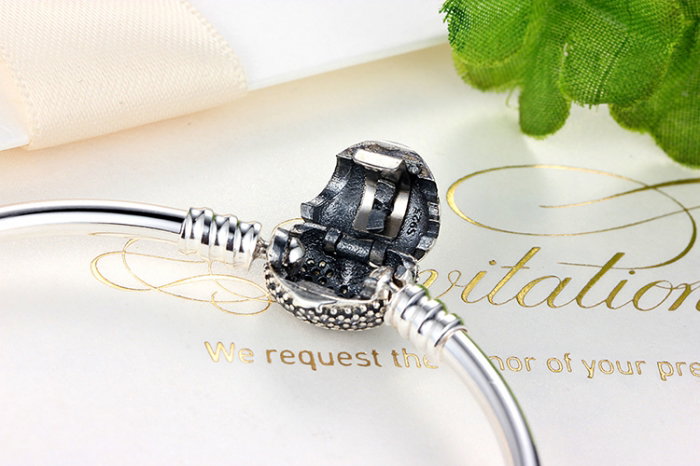 Bratara argint 925 cu inimioara Allways in my heart si zirconii albe - Be Elegant BST0015 [5]