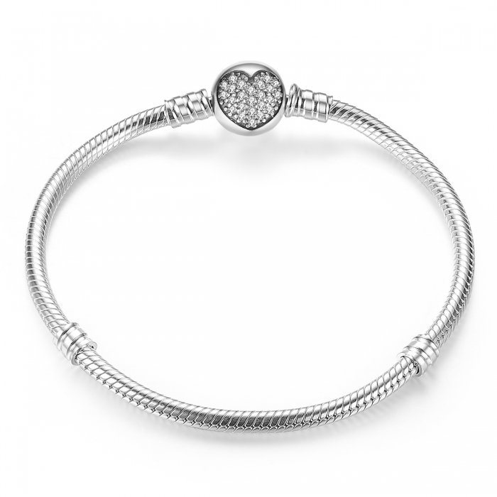 Bratara argint 925 cu inimioara si zirconii albe - Be Elegant BST0018 [1]