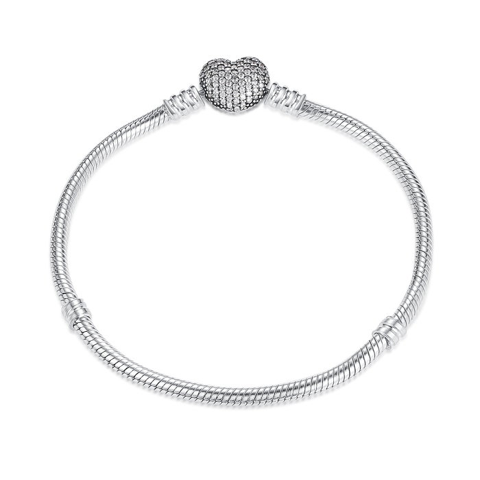 Bratara argint 925 cu inimioara si zirconii albe - Be in Love BST0034 [1]