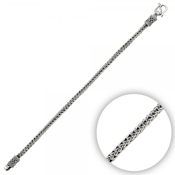 Bratara argint 925 cu model impletit Bali BTU0065 [2]