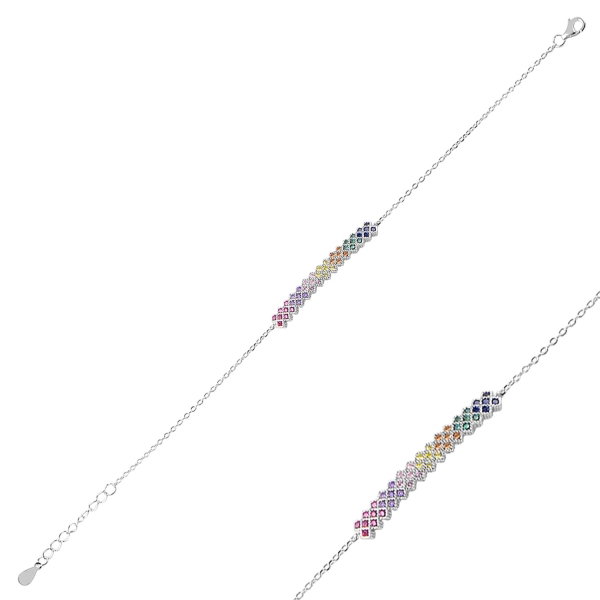 Bratara argint 925 cu zirconii multicolore - Be Elegant BTU0098 [1]