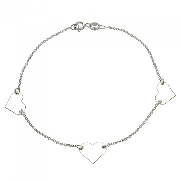 Bratara argint 925 cu trei inimioare BSX0263 [1]