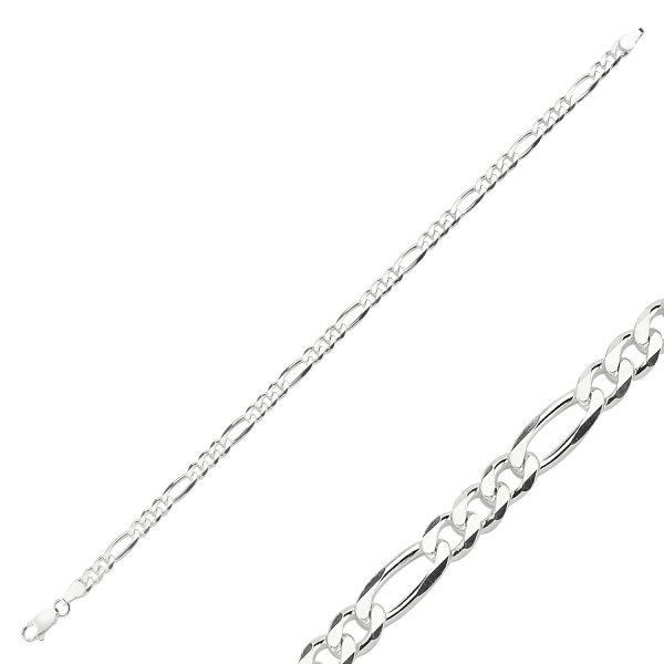 Bratara argint 925 Figaro, Latime 4,65 mm - BTU0140 [2]