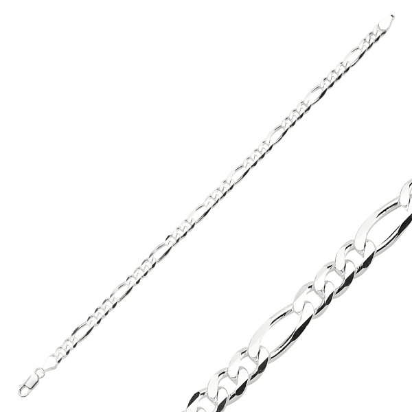 Bratara argint 925 Figaro 4,5 mm [2]