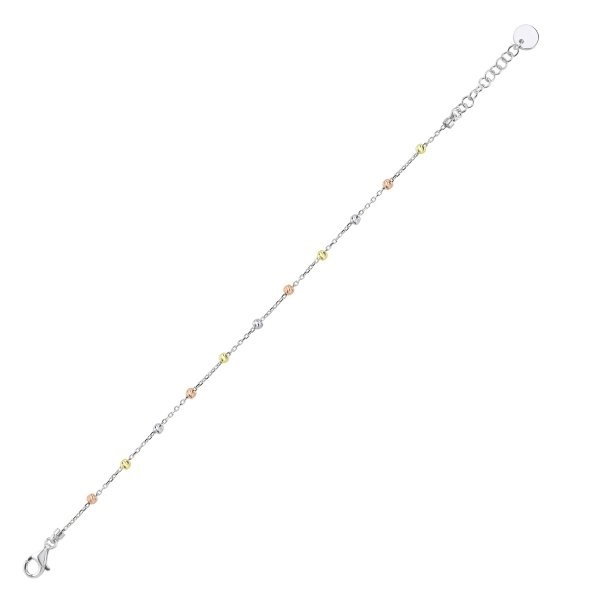 Bratara argint 925 cu bilute in trei nuante [1]