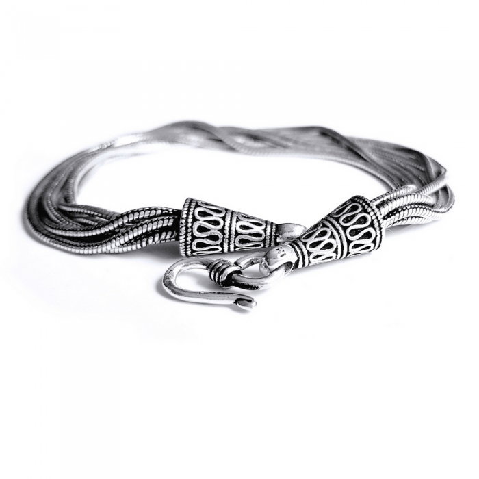 Bratara argint 925 manunchi de lantisoare cu conuri  , Leila [1]