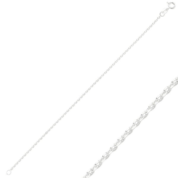 Bratara argint 925 zale ovale model Forzentina cu taietura tip diamant [1]