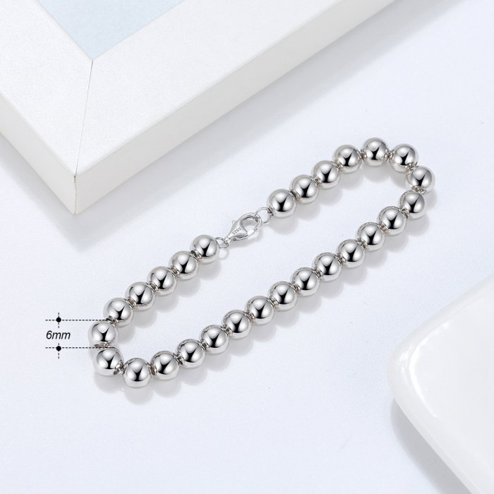 Bratara bilute argint 925 placata cu aur 14K, 18 cm, 4 mm, UNISEX [8]