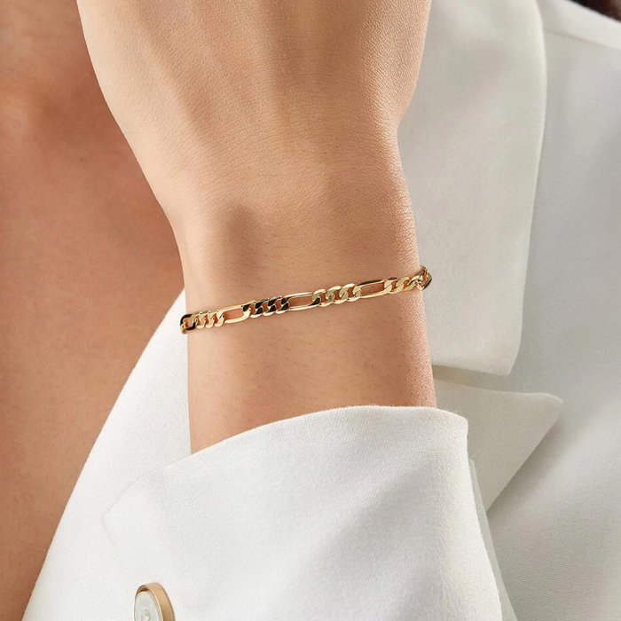 Bratara Figaro argint 925 placata cu rodiu, 21,5 cm, 3,3 mm, UNISEX [6]