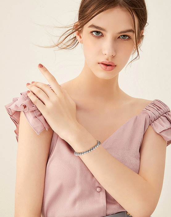 Bratara bilute argint 925 placata cu aur 14K, 18 cm, 4 mm, UNISEX [9]