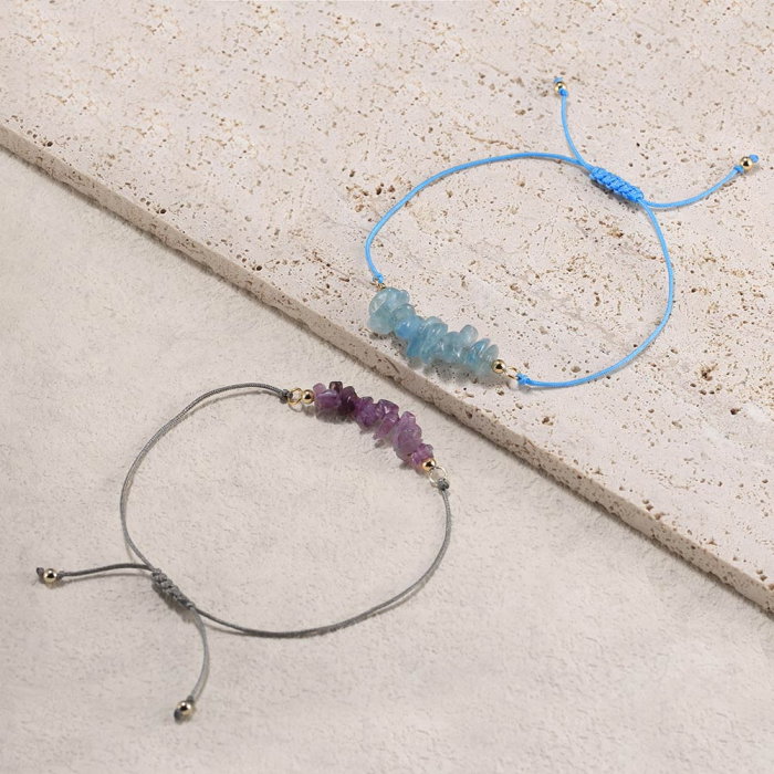 Bratara argint 925 placata cu aur 14K cu acvamarin natural [5]