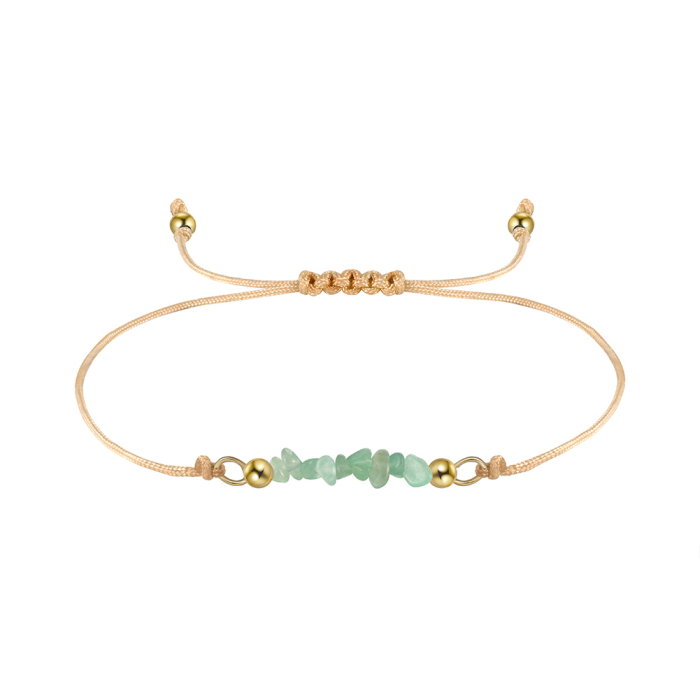 Bratara argint 925 placata cu aur 14K cu aventurin natural [1]