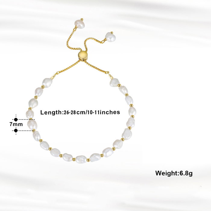 Bratara argint 925 placata cu rodiu cu perle naturale [4]