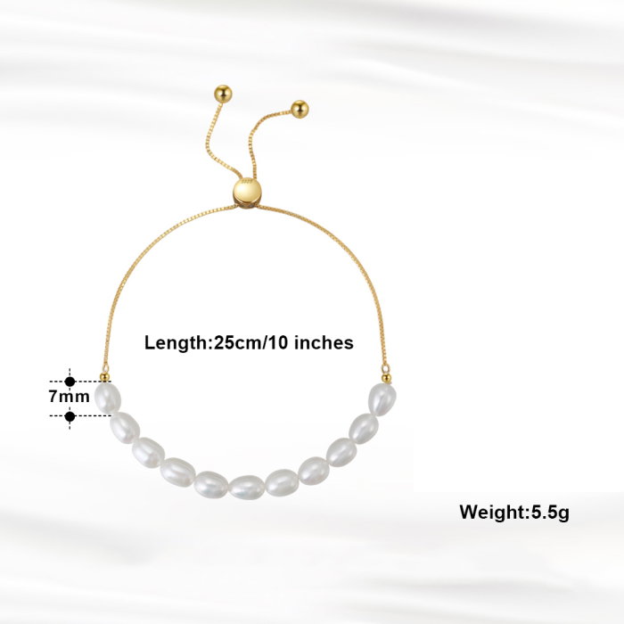 Bratara argint 925 placata cu rodiu cu perle naturale [4]