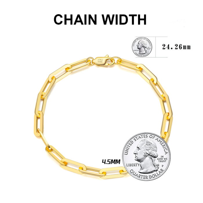 Bratara argint 925 placata cu rodiu, 21,5 cm, 4,5 mm, tip agrafa, UNISEX [5]