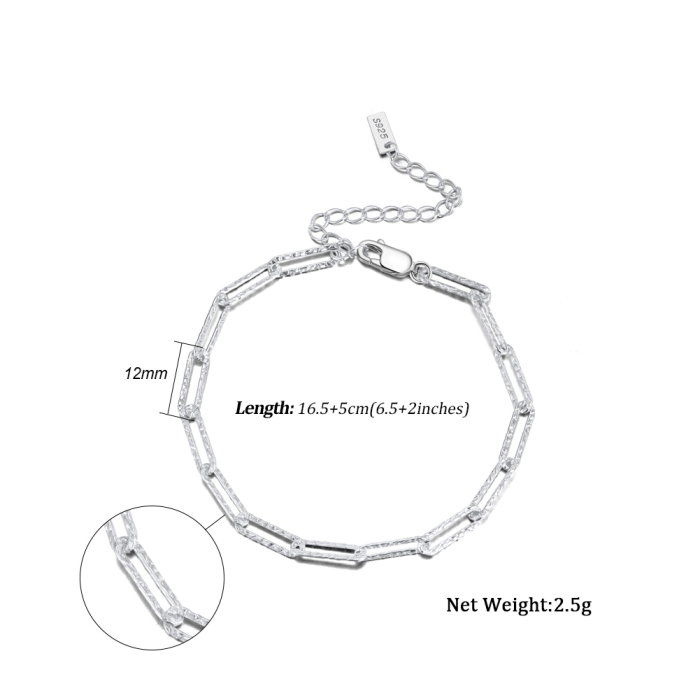 Bratara argint 925 placata cu rodiu, tip agrafa, UNISEX [5]