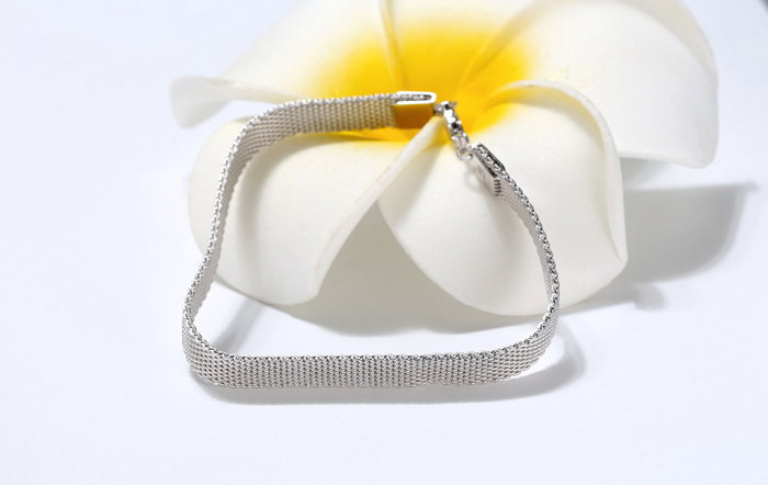 Bratara argint 925 placata cu rodiu, 20 cm, 7 mm [7]