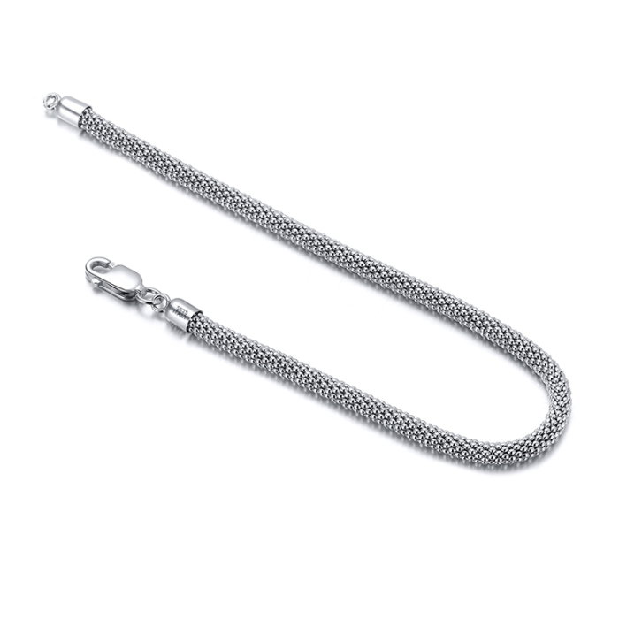 Bratara argint 925 placata cu rodiu, 18 cm, 3 mm [2]