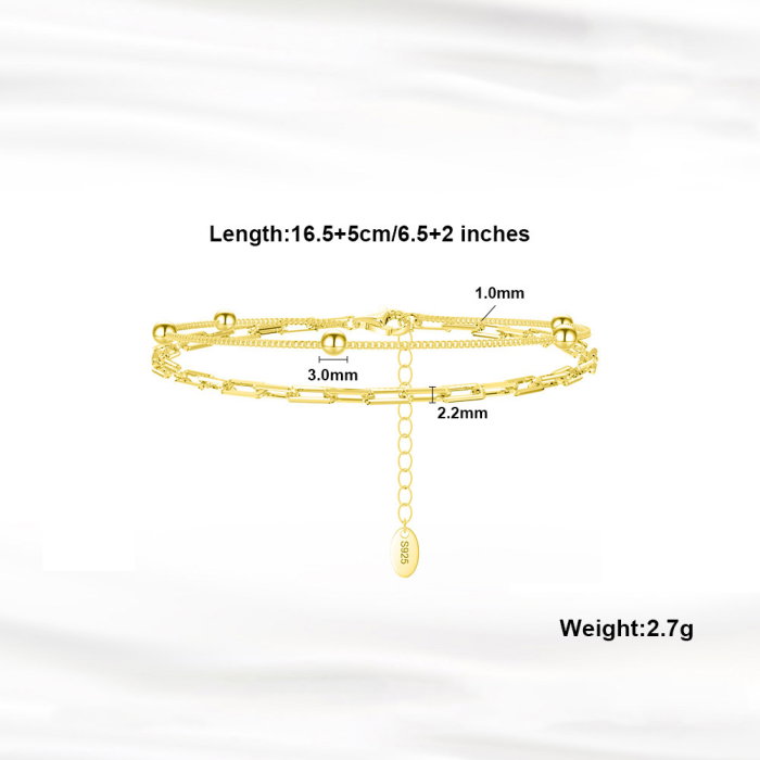 Bratara argint 925 placata cu aur 14K [4]