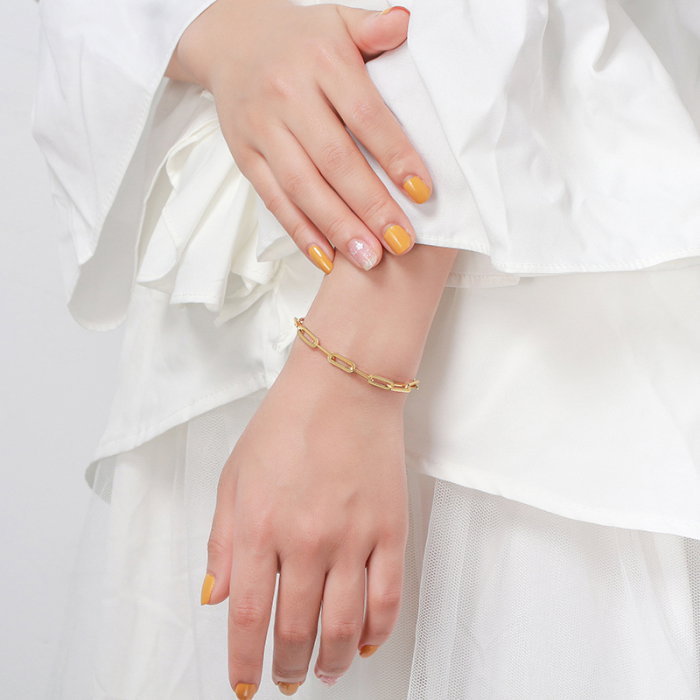 Bratara argint 925 placata cu rodiu, 21,5 cm, 4,5 mm, tip agrafa, UNISEX [3]