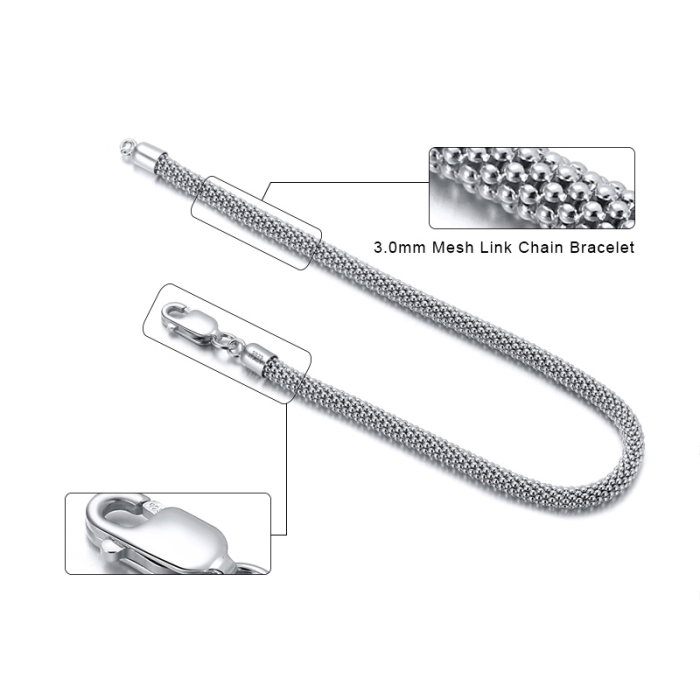 Bratara argint 925 placata cu rodiu, 18 cm, 3 mm [6]