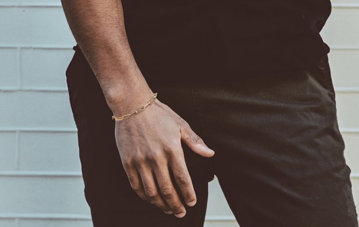 Bratara argint 925 placata cu rodiu, 21,5 cm, 4,5 mm, tip agrafa, UNISEX [8]