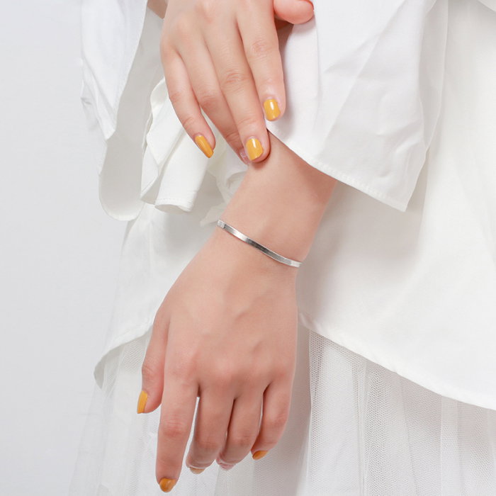 Bratara plata argint 925 placata cu aur 18K, 18 cm, 3 mm, UNISEX [3]