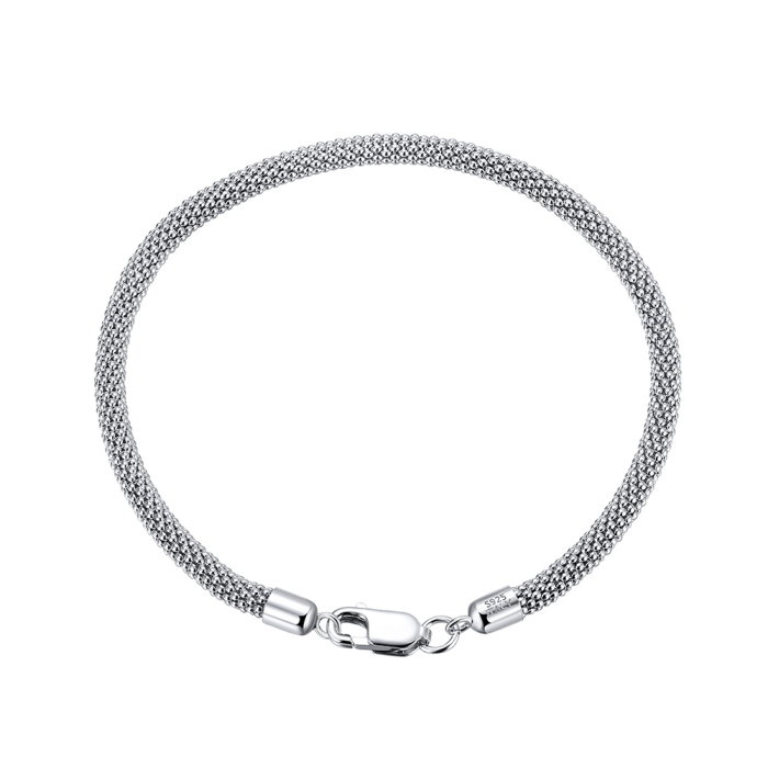 Bratara argint 925 placata cu rodiu, 18 cm, 3 mm [1]