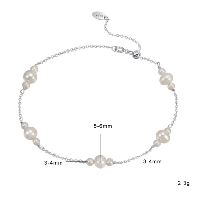 Bratara argint 925 placata cu aur 14 k cu perle naturale [3]