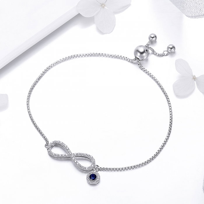 Bratara argint 925 reglabila cu simbolul infinit si zirconii- Infinite You BST0038 [2]
