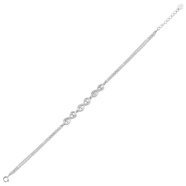 Bratara argint 925 rodiat cu simbolul infinit si zirconii - Infinite You BTU0092 [1]