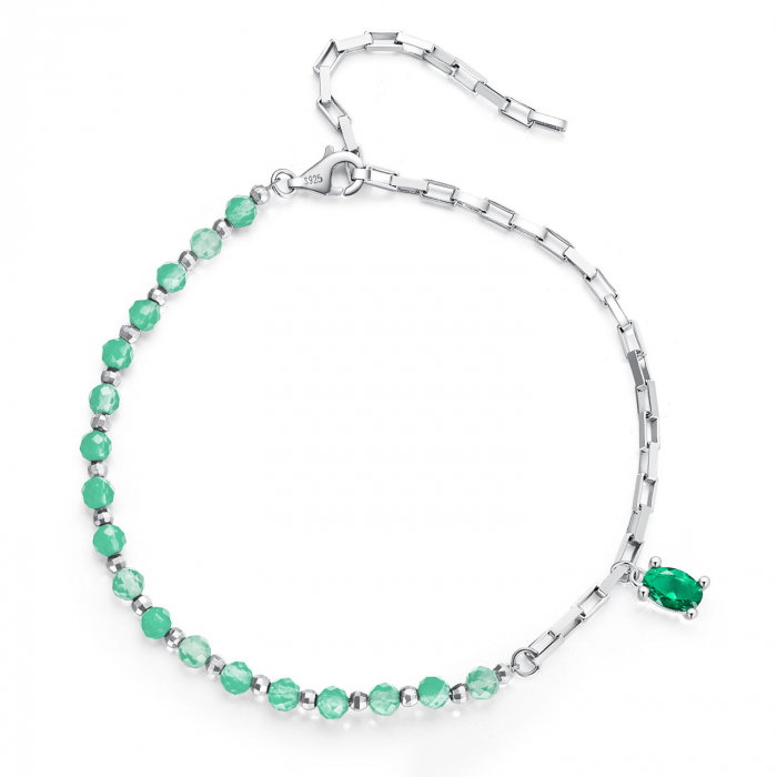 Bratara argint cristal verde [1]