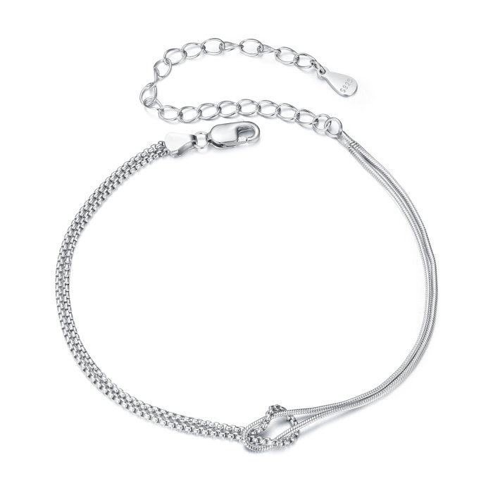 Bratara argint cu 2 lanturi [1]