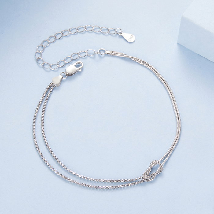 Bratara argint cu 2 lanturi [7]