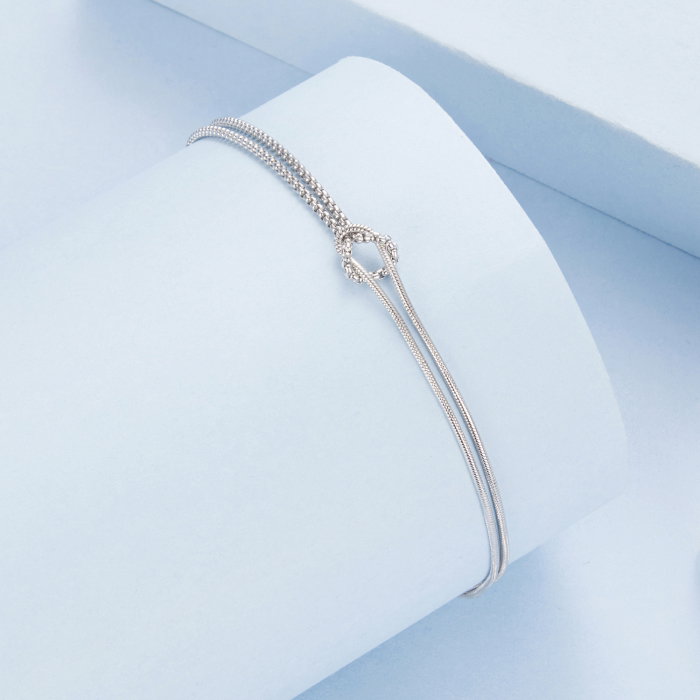 Bratara argint cu 2 lanturi [3]