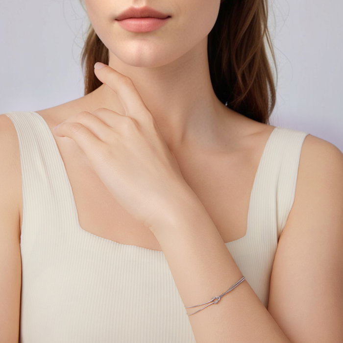 Bratara argint cu 2 lanturi [8]