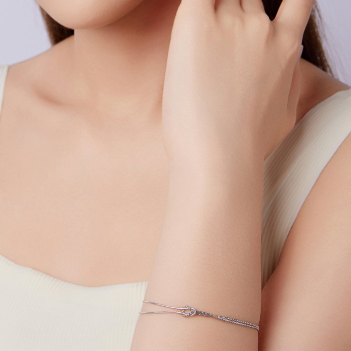 Bratara argint cu 2 lanturi [9]