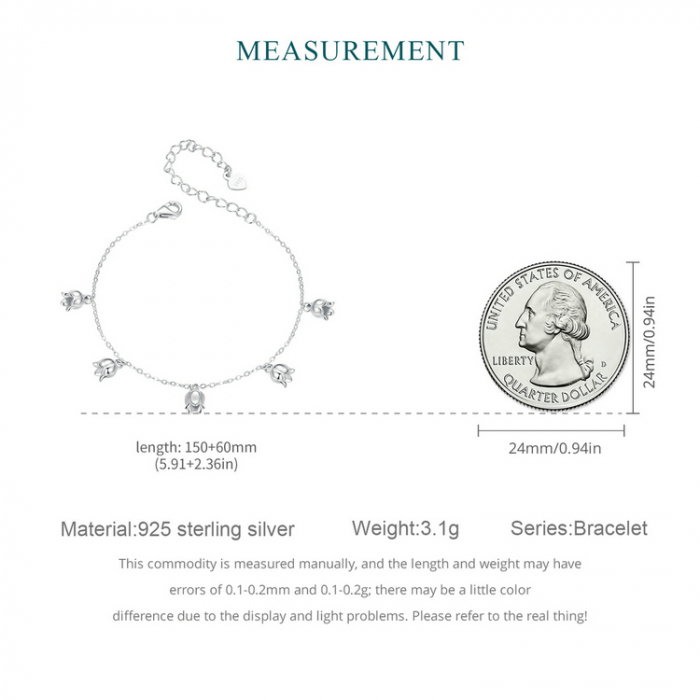 Bratara argint cu flori de margaritar [14]