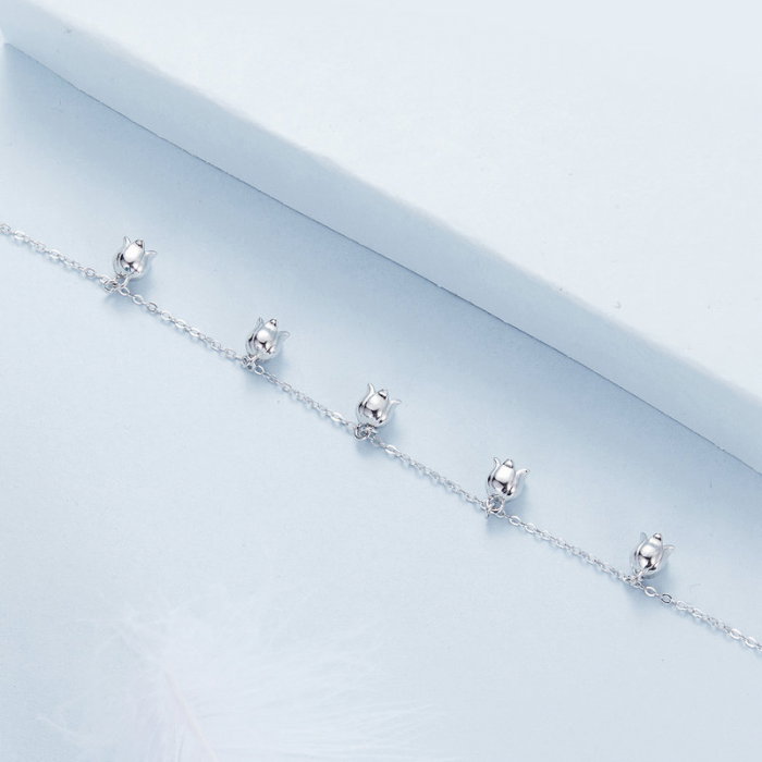 Bratara argint cu flori de margaritar [6]