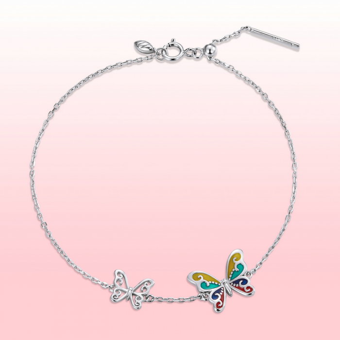 Bratara argint reglabila cu fluturi [16]