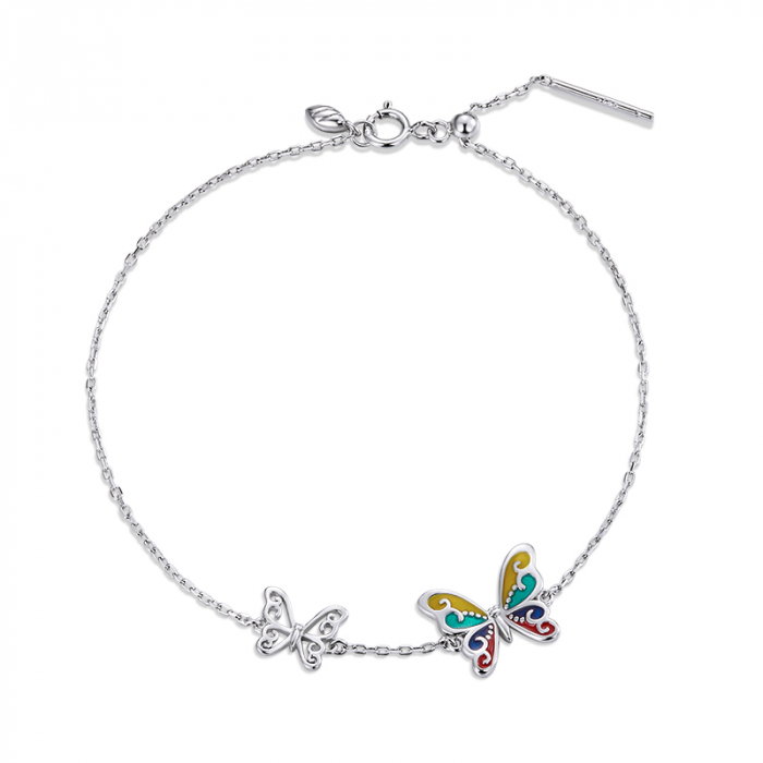 Bratara argint reglabila cu fluturi [1]