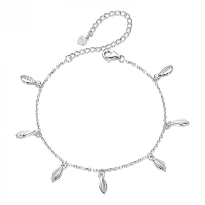 Bratara argint cu frunze [11]