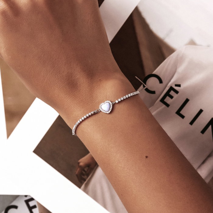 Bratara argint cu inima de opal [7]