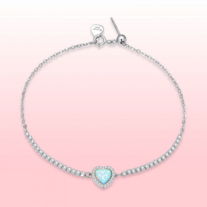 Bratara argint cu inima de opal [19]